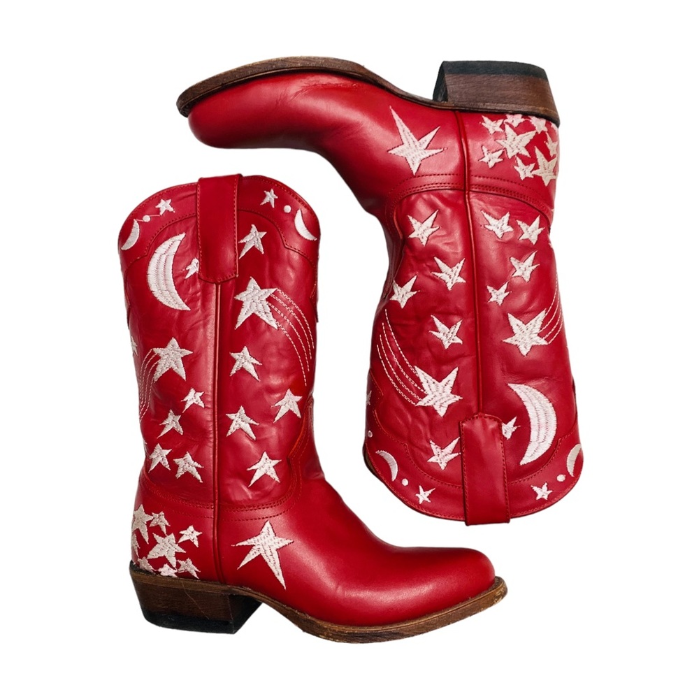Mini Miron Crosby, 2 Youth, leather western cowboy cowgirl boots - Picture 4 of 7